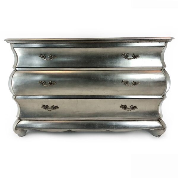 Hollywood Metallic Silver 3 Drawer Chest