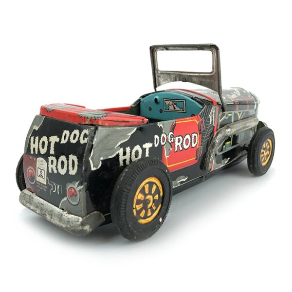 Vintage Masuo Japan Hot Dog Rod Friction Tin Toy Car