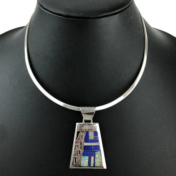 Teme Pendant Mexico Sterling Silver Choker Necklace