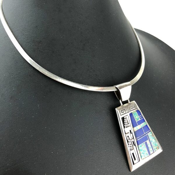 Teme Pendant Mexico Sterling Silver Choker Necklace