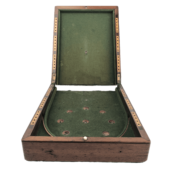Antique Victorian Mahogany Folding Bagatelle Game Board