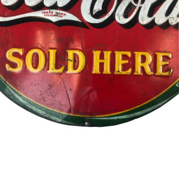 Vintage 1932 Metal Coca-Cola Sign