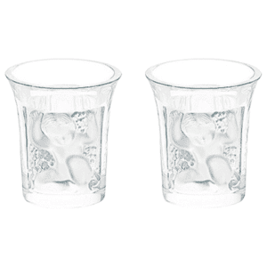 Set of 2 Lalique Enfants Liquor Shot Glasses