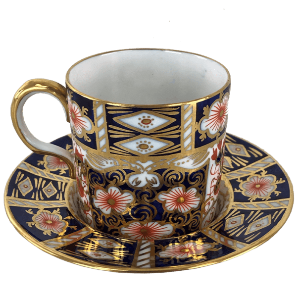 Royal Crown Derby Traditional Imari Demitasse Cup and Saucer