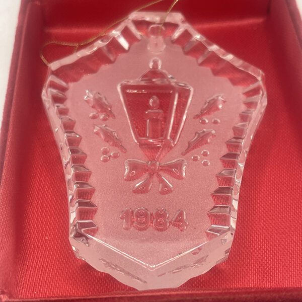 Waterford 1984 Lamp Light Crystal Christmas Ornament