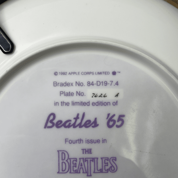 The Beatles "Beatles '65" Collectors Plate by Delphi