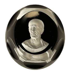 Franklin Mint and Baccarat 1976 Sulfide Julius Caesar Paperweight
