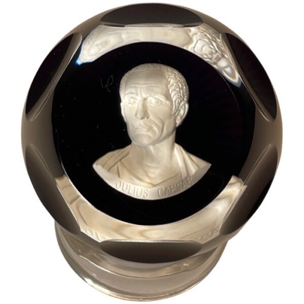 Franklin Mint and Baccarat 1976 Sulfide Julius Caesar Paperweight