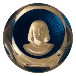 Franklin Mint and Baccarat 1976 Sulfide Joan of Arc Paperweight