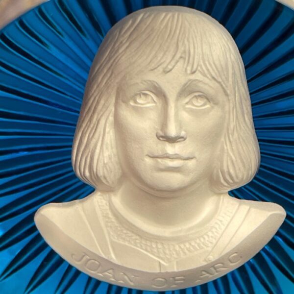 Franklin Mint and Baccarat 1976 Sulfide Joan of Arc Paperweight