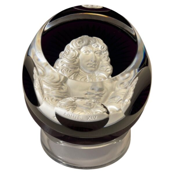 Franklin Mint and Baccarat 1977 Sulfide Louis XIV Paperweight