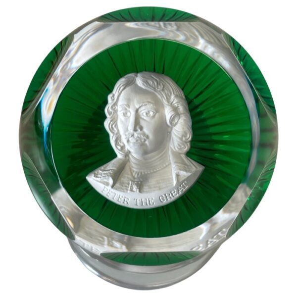 Franklin Mint and Baccarat 1977 Sulfide Peter the Great Paperweight