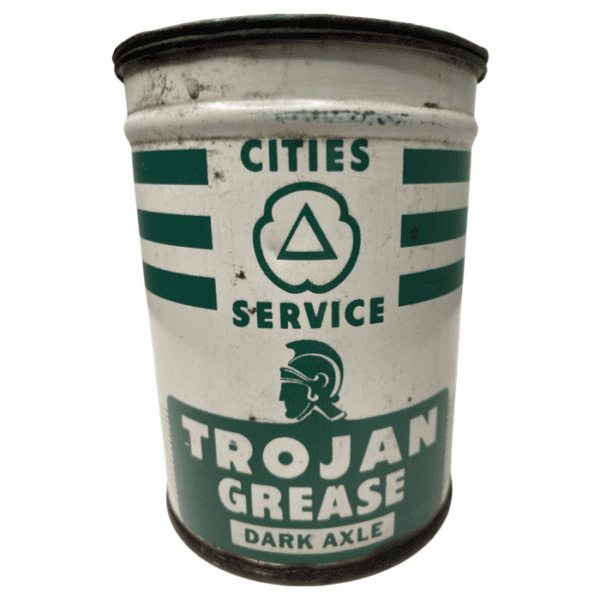 40s/50s Cities Service Products Trojan Grease Dark Axel Full Can