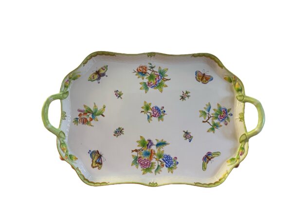 Herend Porcelain 18-inch Tray Queen Victoria Pattern