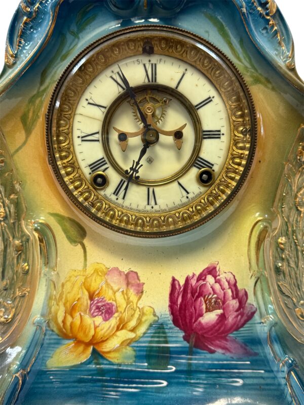 Royal Bonn & Ansonia "La Layon" Mantel Clock - Circa 1881 - Image 11