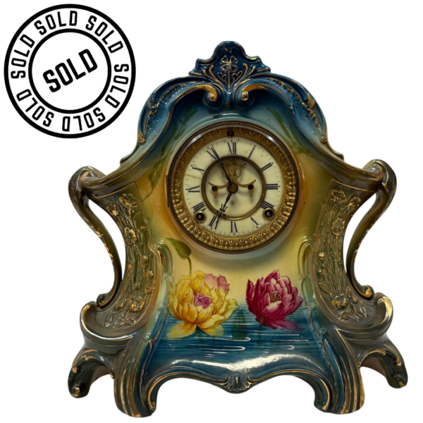 Royal Bonn & Ansonia "La Layon" Mantel Clock - Circa 1881