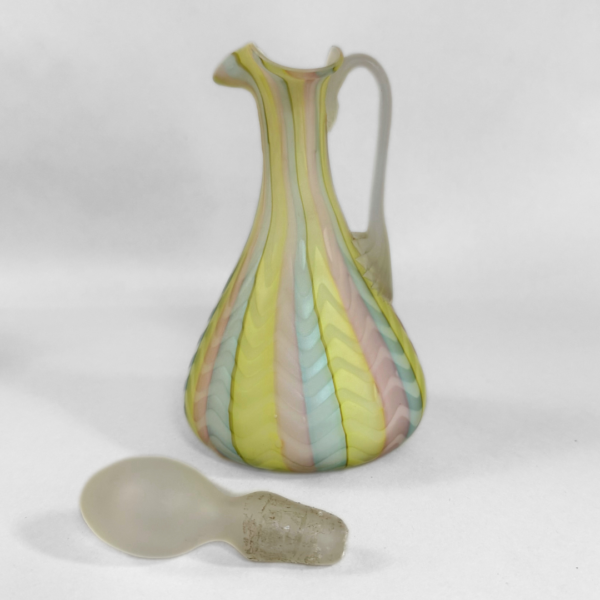 Cased Glass Pastel Rainbow Cruet - Image 3