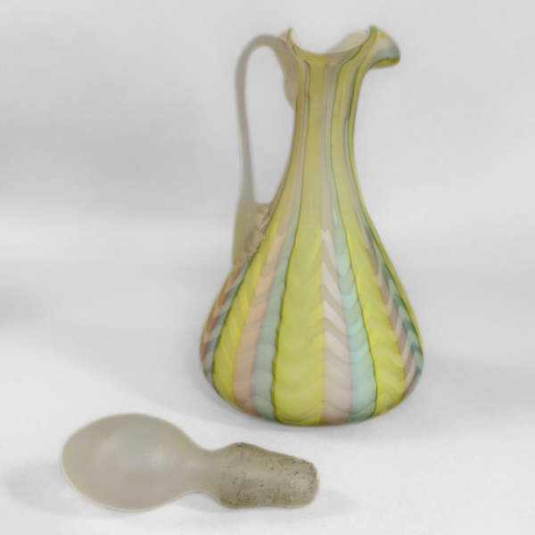 Cased Glass Pastel Rainbow Cruet - Image 4