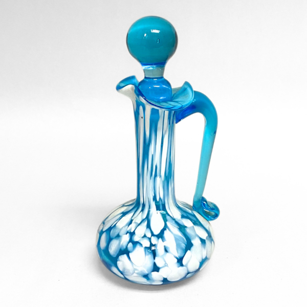 Rainbow Art Glass Blue & White 'Splatter' Cruet - Image 2