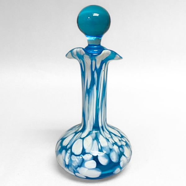 Rainbow Art Glass Blue & White 'Splatter' Cruet - Image 3