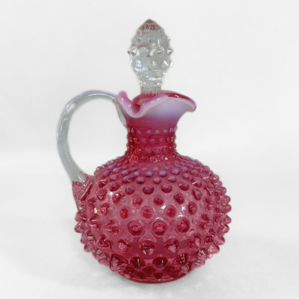Cranberry Hobnail Cruet - Image 2