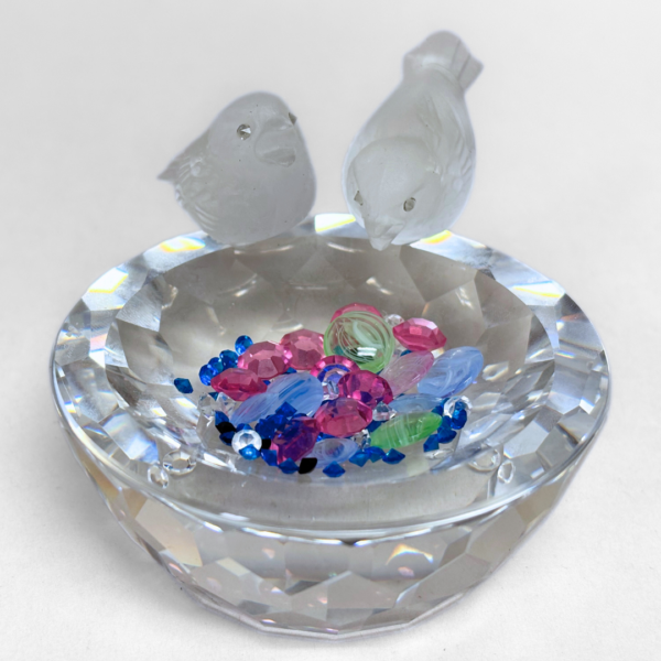 Swarovski "Feathered Friends" Crystal Bird Bath - Image 3