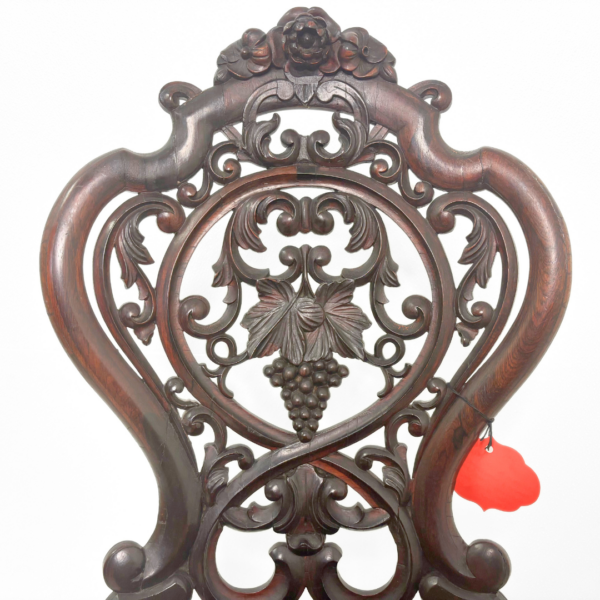 Antique Victorian Carved Rosewood Side Chair - Image 4