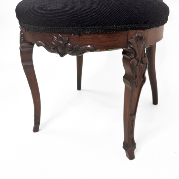 Antique Victorian Carved Rosewood Side Chair - Image 6