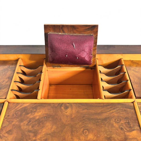 High-End Georgian Style Replica Mahogany Sewing Table - Image 6