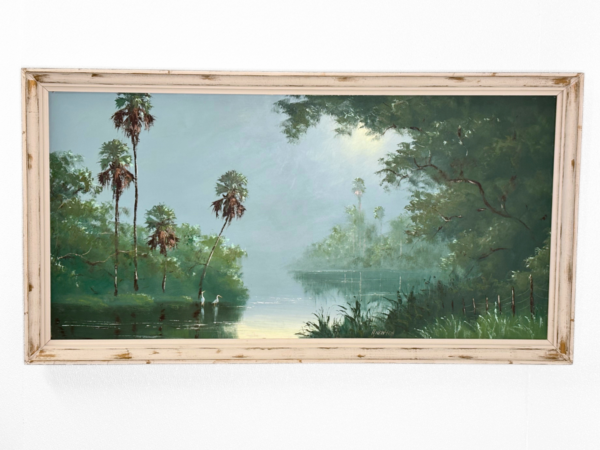 FLORIDA HIGHWAYMEN Harold Newton Inlet Scene, Oil on Masonite (SIGNED) - Image 2