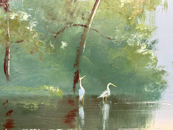 FLORIDA HIGHWAYMEN Harold Newton Inlet Scene, Oil on Masonite (SIGNED) - Image 6