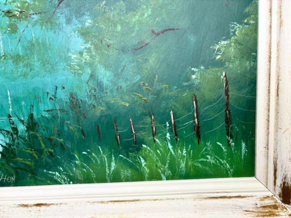 FLORIDA HIGHWAYMEN Harold Newton Inlet Scene, Oil on Masonite (SIGNED) - Image 8