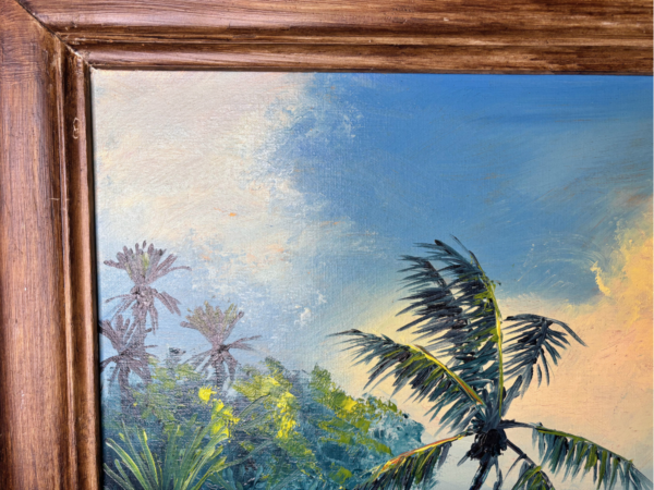 FLORIDA HIGHWAYMEN Roy McLendon Inlet Scene, Oil on Upson Board (SIGNED) - Image 4