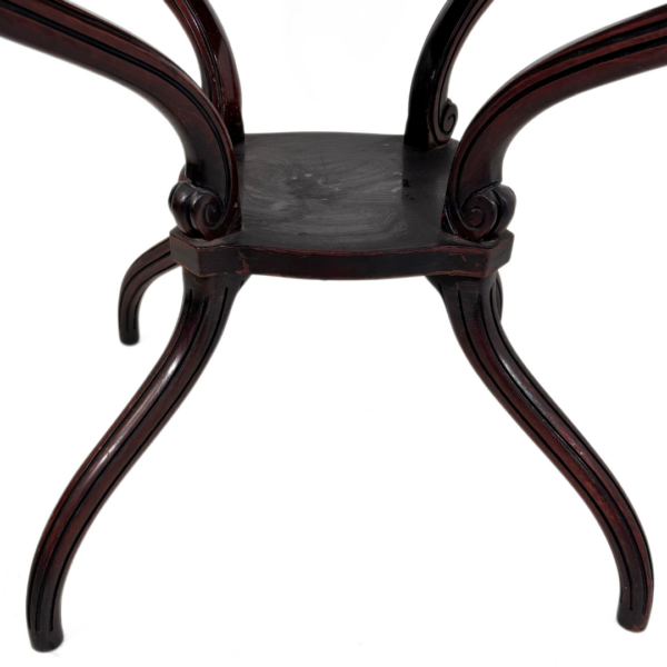 Antique Green Leather Card Table - Image 7