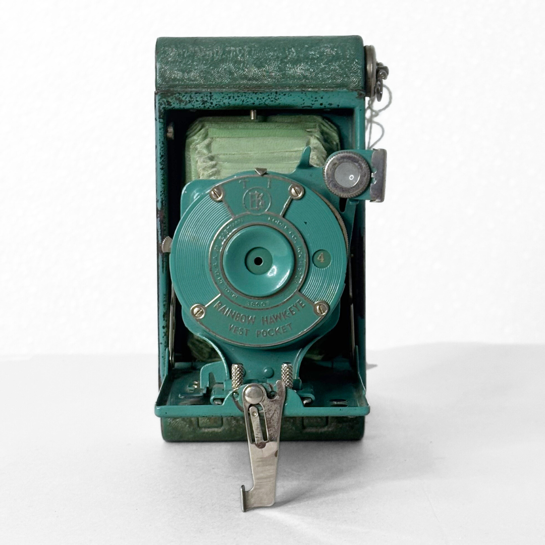 Antique Teal Kodak Rainbow Hawk-Eye Vest Pocket Camera - Image 3