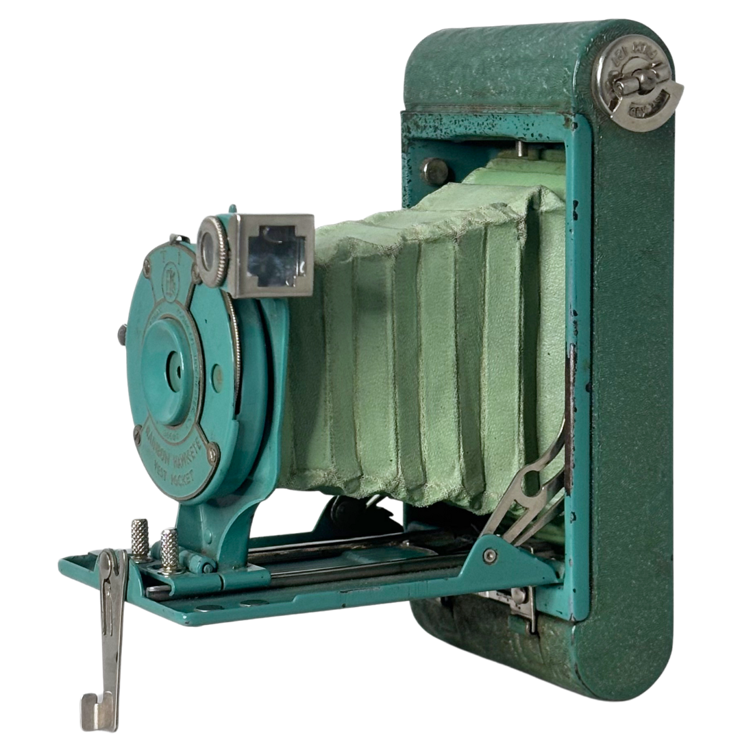 Antique Teal Kodak Rainbow Hawk-Eye Vest Pocket Camera