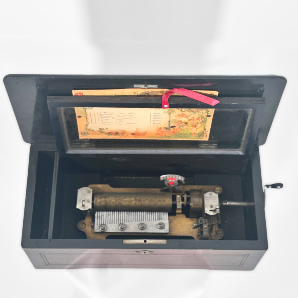 19th Century Swiss cylinder music box, plays 8 songs - Image 3