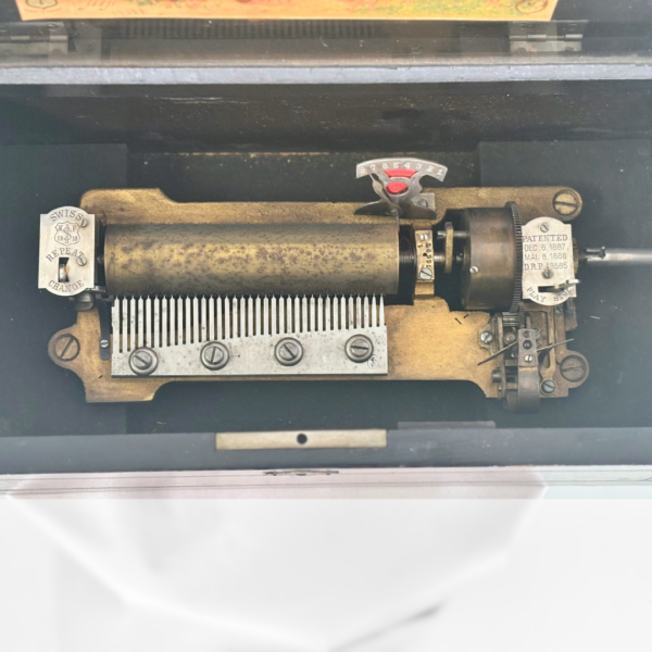 19th Century Swiss cylinder music box, plays 8 songs - Image 8