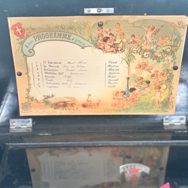 19th Century Swiss cylinder music box, plays 8 songs - Image 6