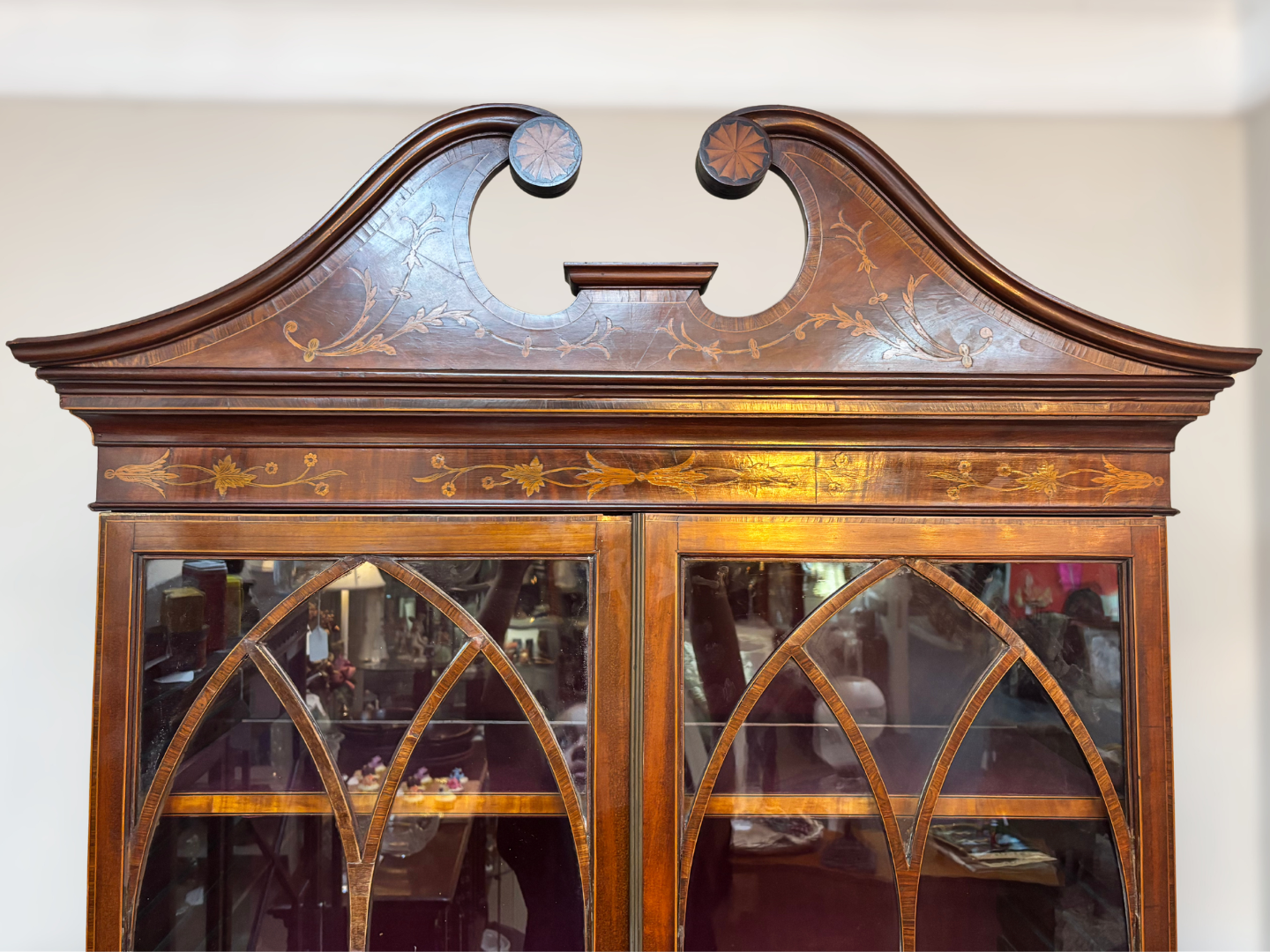 Early 1900s Federal Mahogany & Silkwood Secretary - Image 7