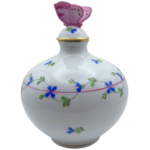 Herend Hungary Blue Garland (PBG) Perfume Bottle with Butterfly Dabber