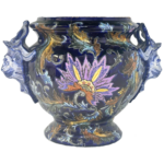 Large "Vieux Rouen" Majolica Barbotine Cachepot