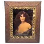 Antique Angelo Asti Portrait Print, “Juliet” - Convex Glass, Copyright 1900